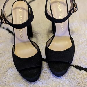 Stewart weitzmann heeled sandals in black